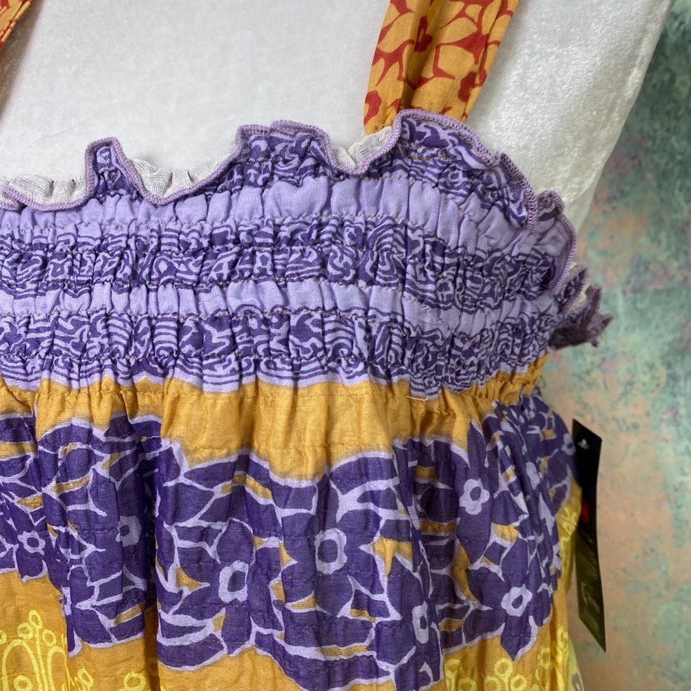 NWTπUnique Spectrum Colorful smocked airy Top - Picture 6 of 13